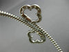 ESTATE WIDE .22CT DIAMOND 14K WHITE GOLD 3D FLEXIBLE FLOWER LOVE BANGLE BRACELET