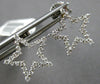 ESTATE .35CT DIAMOND 14KT WHITE GOLD CLASSIC OPEN STAR SCREWBACK STUD EARRINGS