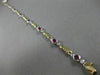 ESTATE 2.17CT DIAMOND & RUBY 14K TWO TONE GOLD BY THE YARD BEZEL TENNIS BRACELET