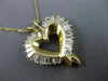 ESTATE 1.80CT BAGUETTE CUT DIAMOND 14KT YELLOW GOLD 3D OPEN HEART PENDANT #12019