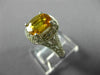WIDE 2.50CT DIAMOND & AAA YELLOW SAPPHIRE PLATINUM OVAL FILIGREE ENGAGEMENT RING