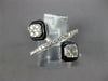 ESTATE WIDE .51CT DIAMOND & BLACK ENAMEL 14KT WHITE GOLD DOUBLE SQUARE FUN RING