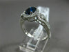 ESTATE WIDE 1.78CT DIAMOND & SAPPHIRE 18KT WHITE GOLD OVAL HALO ENGAGEMENT RING