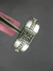 WIDE .36CT DIAMOND 18K WHITE GOLD 3D ROUND & PRINCESS INVISIBLE ANNIVERSARY RING