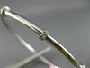 ESTATE .30CT DIAMOND 14KT WHITE GOLD PAST PRESENT FUTURE CIRCLE BANGLE BRACELET