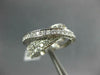 ESTATE WIDE 1.50CT DIAMOND 14KT WHITE GOLD 3D CRISS CROSS ANNIVERSARY RING #1040