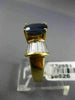 ESTATE WIDE 2.71CT DIAMOND & AAA OVAL SAPPHIRE 14KT YELLOW GOLD ENGAGEMENT RING