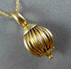 ESTATE 14KT YELLOW GOLD 3D CLASSIC HANDCRAFTED BALL FLOATING PENDANT #25054