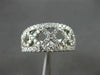 ANTIQUE 1.58CT DIAMOND 14KT WHITE GOLD X LATTICE DESIGN ANNIVERSARY RING #16630