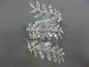 ESTATE EXTRA LARGE .98CT DIAMOND 18KT WHITE GOLD MULTI LEAF CRISS CROSS FUN RING