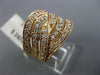 ESTATE LARGE 1CT DIAMOND 14KT ROSE GOLD MULTI ROW INFINITY CRISS CROSS LOVE RING
