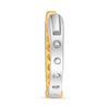 .90CT WHITE & FANCY YELLOW DIAMOND 14KT 2 TONE GOLD 3D INSIDE OUT HOOP EARRINGS