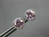 ESTATE 2.1CT DIAMOND & AAA PINK QUARTZ 14K WHITE GOLD HALO MARTINI STUD EARRINGS