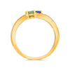 WIDE 1.10CT DIAMOND & AAA MULTI COLOR SAPPHIRE 14K YELLOW GOLD 3D OVAL LOVE RING