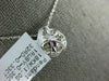 ESTATE .68CT DIAMOND & AAA RUBY 18KT WHITE GOLD OVAL DOUBLE HALO CLASSIC PENDANT