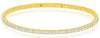 ESTATE 5.45CT DIAMOND 14K YELLOW GOLD ROUND ETERNITY CUFF TENNIS BANGLE BRACELET
