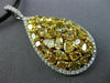 EXTRA LARGE 4.62CT WHITE & INTENSE YELLOW DIAMOND 18K TWO TONE GOLD LOVE PENDANT