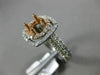 ESTATE 1.13CT DIAMOND 14KT WHITE & ROSE GOLD 3D HALO SEMI MOUNT ENGAGEMENT RING