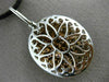 LARGE 1.89CT WHITE & PINK DIAMOND 18KT WHITE & ROSE GOLD DOME OVAL LOVE PENDANT