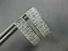 LARGE 1.56CT DIAMOND 14KT WHITE GOLD 3D PRINCESS INVISIBLE HUGGIE EARRINGS #1674
