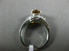 ESTATE 1.82CT DIAMOND & CITRINE 14KT WHITE GOLD 3 STONE PAST PRESENT FUTURE RING