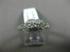 ESTATE .54CT DIAMOND 14KT WHITE GOLD 3D 2 STONE HALO FILIGREE MILGRAIN LOVE RING