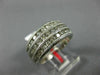 ESTATE WIDE 1.0CT DIAMOND 14KT WHITE GOLD 3 ROW SEMI ETERNITY ANNIVERSARY RING