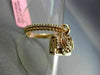 ESTATE .27CT DIAMOND 18KT ROSE GOLD HANDCRAFTED FLOWER HANDBAG FLOATING FUN RING