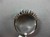 ESTATE WIDE 1.32CT DIAMOND 14KT WHITE GOLD 3D MULTI ROW WEDDING ANNIVERSARY RING