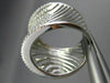 ESTATE LARGE 1.21CT DIAMOND 14K WHITE GOLD 3D MULTI WAVE SEMI ETERNITY LOVE RING