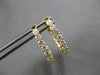 .95CT DIAMOND 18KT YELLOW GOLD 3D ROUND CLASSIC INSIDE OUT HOOP HANGING EARRINGS