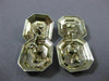 ANTIQUE LARGE 14KT 2TONE GOLD FILIGREE OCTAGON ENGRAVABLE CUFF LINKS #14070