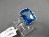ESTATE 6.33CTW DIAMOND & AAA BLUE TOPAZ 14KT WHITE GOLD 3D FILIGREE HALO RING
