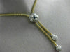 ESTATE .72CT DIAMOND & AAA SAPPHIRE 14K YELLOW GOLD FLOWER LARIAT NECKLACE 21669