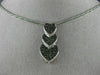 ESTATE .78CT WHITE & BLACK DIAMOND 14KT WHITE GOLD TRIPLE HEART JOURNEY PENDANT