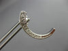 ANTIQUE .72 CTW HANGING 3D MOON SHAPE 14KT WHITE GOLD EARRINGS STUNNING!! #21750