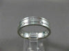 ESTATE WIDE 0.46CTW DIAMOND 14KT WHITE GOLD 2 ROW ETOLIE MENS RING UNIQUE #17315