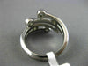 ESTATE WIDE .60CT DIAMOND 14KT WHITE GOLD MULTI ROW ETOILE CRISS CROSS LOVE RING
