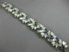 ANTIQUE 28.30CT DIAMOND & AAA SAPPHIRE PLATINUM 3D FLOWER OPEN FILIGREE BRACELET