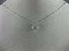 ESTATE .10CT DIAMOND 14KT WHITE GOLD 3D CLUSTER SQUARE DANCING DIAMOND PENDANT