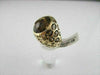 ESTATE WIDE 21.09CT DIAMOND & AAA EXTRA FACET SMOKY TOPAZ 14KT YELLOW GOLD RING