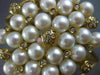 EXTRA LARGE .95CT DIAMOND & AAA SOUTH SEA PEARL 14KT YELLOW GOLD BANGLE BRACELET