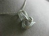 ESTATE .32CT DIAMOND & AAA SAPPHIRE 14KT WHITE GOLD 3D SNAKE FLOATING PENDANT