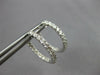 ESTATE 1.0CT DIAMOND 14K WHITE GOLD CLASSIC 2MM INSIDE OUT HOOP HUGGIE EARRINGS