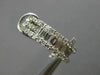 ESTATE WIDE 1.10CT DIAMOND BAGUETTE & ROUND 14K WHITE GOLD CLIP ON HOOP EARRINGS