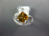 1.37CT DIAMOND & AAA CITRINE 14KT WHITE GOLD CUSHION & ROUND LOVE KNOT FUN RING