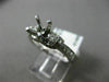 .6CT DIAMOND 14K WHITE GOLD 3 STONE FILIGREE MILGRAIN SEMI MOUNT ENGAGEMENT RING