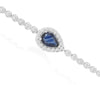 2.38CT DIAMOND & AAA SAPPHIRE 14K WHITE GOLD PEAR SHAPE ETERNITY TENNIS BRACELET