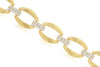 LARGE 2.0CT DIAMOND 14KT YELLOW GOLD CLASSIC OVAL LINK ETERNITY TENNIS BRACELET