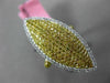 ESTATE EXTRA LARGE 1.33CT DIAMOND 18KT WHITE & YELLOW GOLD 3D MARQUISE PAVE RING